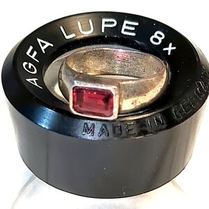 Vintage Elegance ruby sterling 925 silver ring. Estate Love Story
